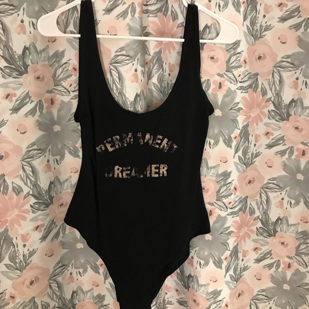 BLACK PERMANENT DREAMER BODYSUIT